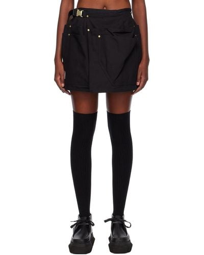 Sacai Black Carhartt Wip Edition Miniskirt