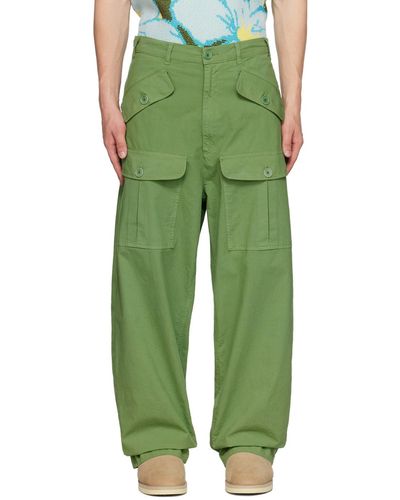 Sky High Farm Relaxed-fit Cargo Trousers - Green