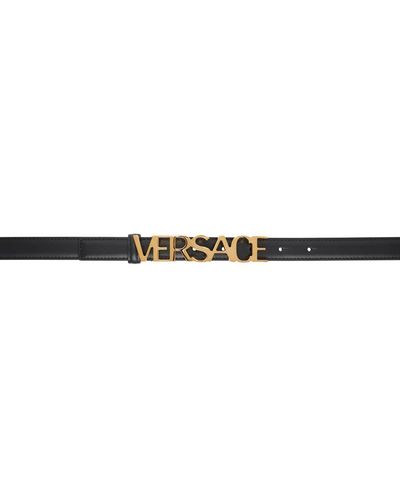 Versace Logo Belt - Black