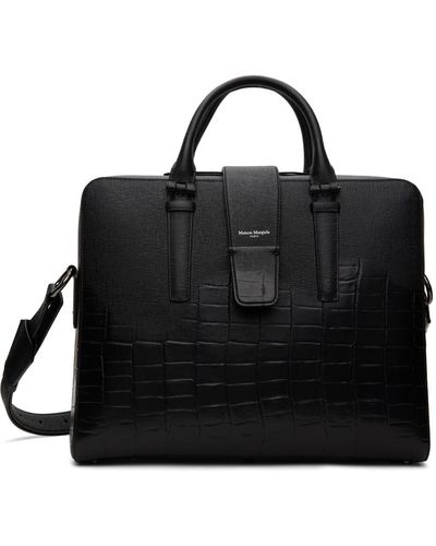 Maison Margiela Black Textured Briefcase
