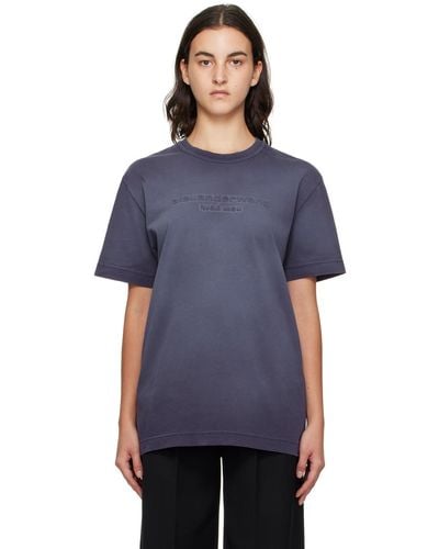 Alexander Wang Purple Embossed T-shirt - Blue