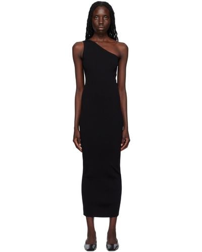 Totême Toteme Black Single-shoulder Maxi Dress
