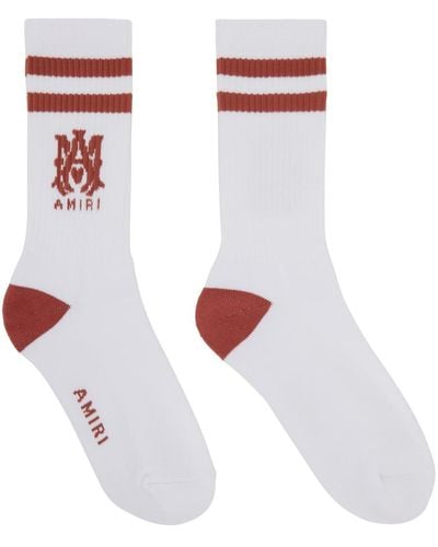 Amiri Ma Stripe Socks - White