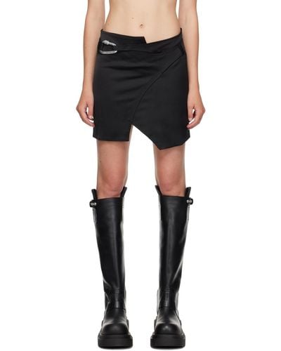 HELIOT EMIL Asymmetric Miniskirt - Black
