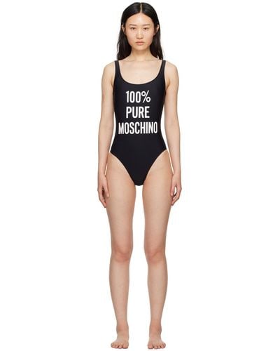 Moschino Printed Swimsuit - Black