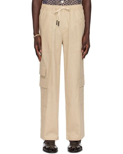 Oas Drawstring Cargo Trousers - Natural