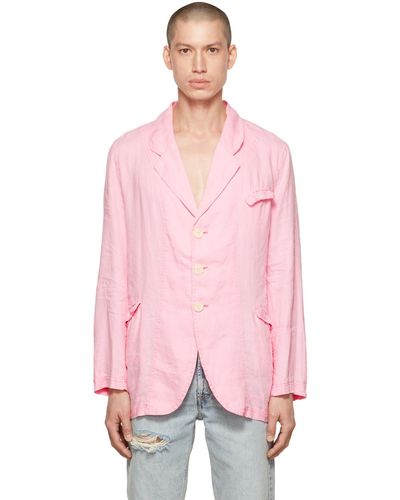 Edward Cuming Linen Blazer - Pink