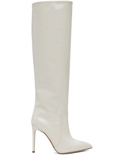 Paris Texas Pointed Tall Boots - White