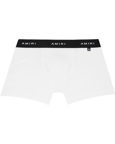 Amiri Boxer blanc à motif à logo en tricot jacquard - Noir