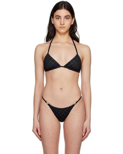 MISBHV Monogram Bikini Top - Black