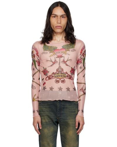 Anna Sui Ssense Exclusive Tattoo Long Sleeve T-shirt - Natural