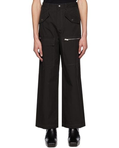 Dion Lee Slouchy Pocket Cargo Trousers - Black