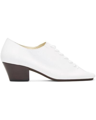 Lemaire White Heeled Derbys