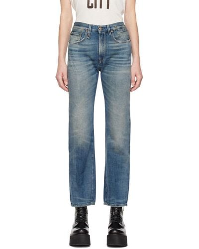 R13 Blue Courtney Slim Jeans
