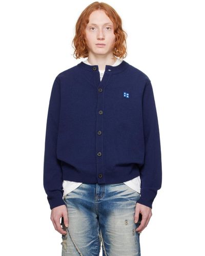 Adererror Significant Tag Cardigan - Blue