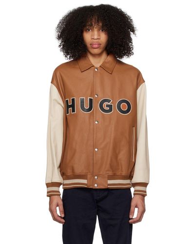 HUGO Leather jackets for Men | Online Sale up to 65% off | Lyst