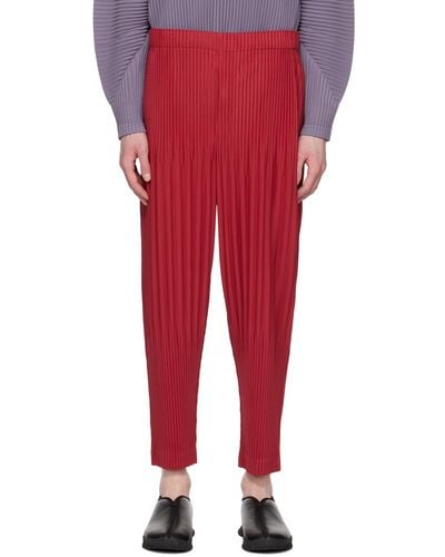 Homme Plissé Issey Miyake Homme Plissé Issey Miyake Red Monthly Colour February Trousers