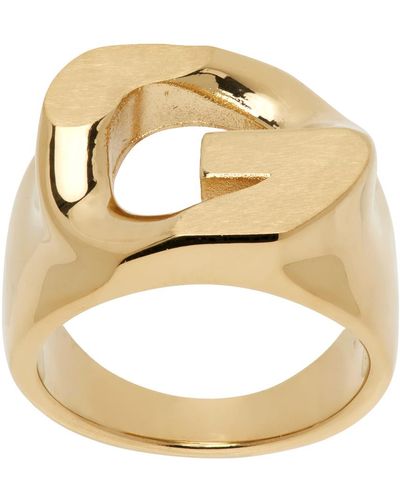Givenchy Gold G Chain Ring - Metallic