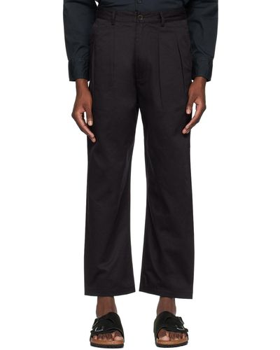 Universal Works Double Pleat Trousers - Black