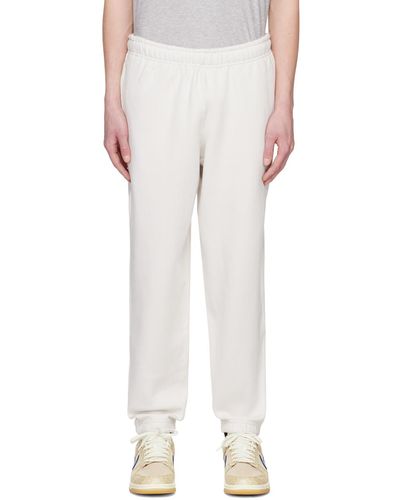 Nike White Solo Swoosh Lounge Pants - Multicolour