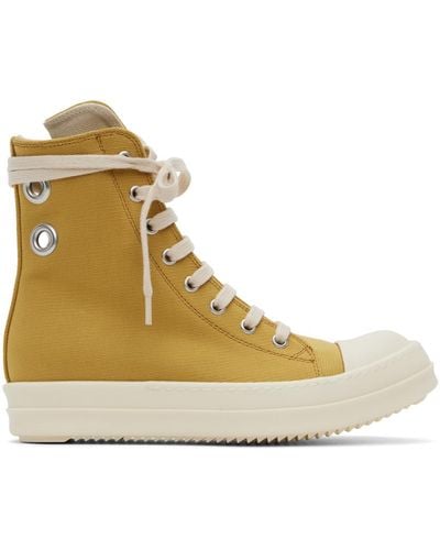 Rick Owens Yellow Sneaks Trainers