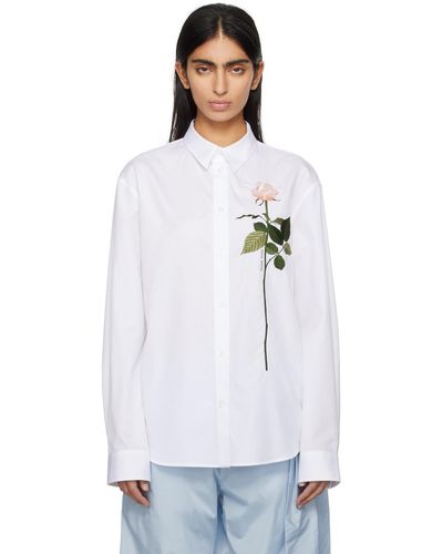 Simone Rocha Embroidered Shirt - White