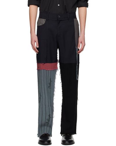 Kidsuper Patchwork Pants - Black