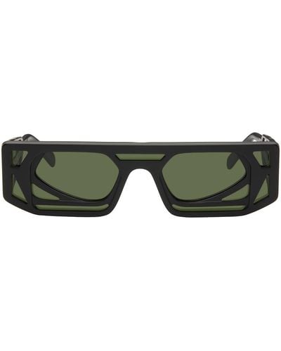 Kuboraum Black T9 Sunglasses - Green
