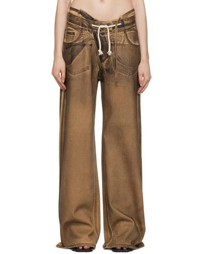 OTTOLINGER Brown Double Fold Jeans - Multicolour