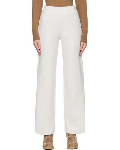 Vince Gray Brushed Lounge Pants - White