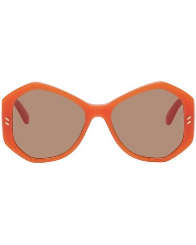 Stella McCartney Orange Falabella Pin Sunglasses - Black