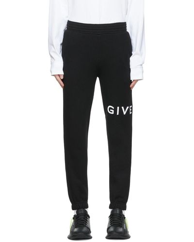 Givenchy Pantalon de survêtement noir en coton
