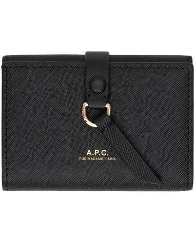 A.P.C. Noa Trifold Wallet - Black