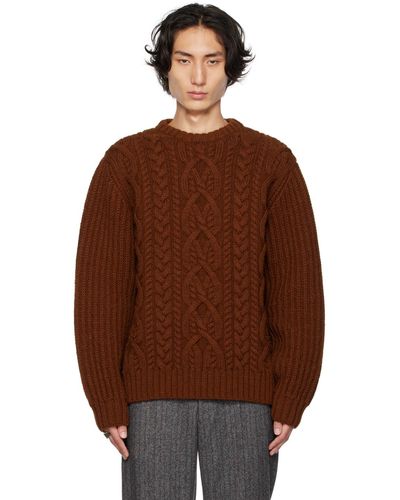 Dries Van Noten Crewneck Sweater - Brown