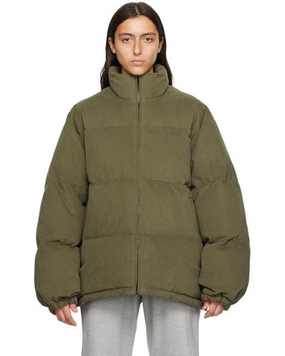 we11done Embroidered Down Jacket - Green