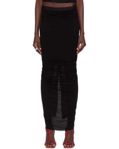 Rick Owens Shrimp Maxi Skirt - Black