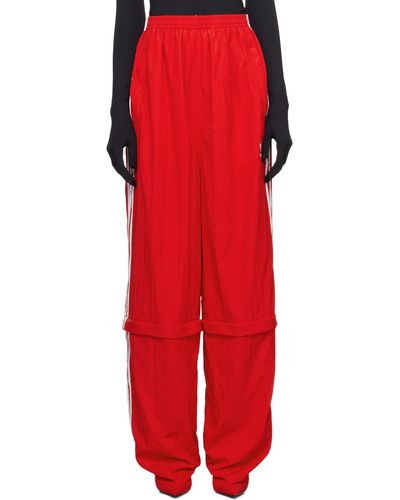 Balenciaga Adidas Originals Edition Pantashoes Bootstrack Pants - Red