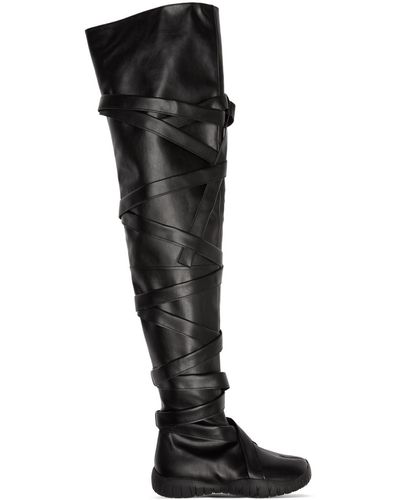 Maison Margiela Ssense Exclusive Tabi Low Thigh-high Boots - Black