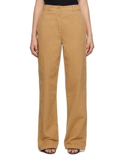 Burberry Tan Four-pocket Trousers - Natural