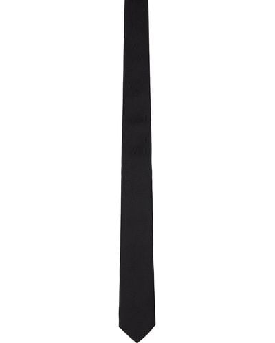 Givenchy Cravate noire à motif et logo 4g en tissu jacquard
