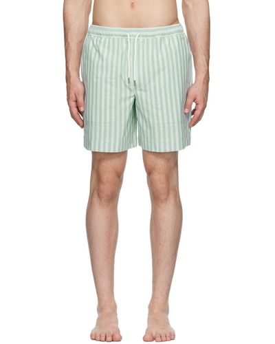 Maison Kitsuné Striped Shorts - Green