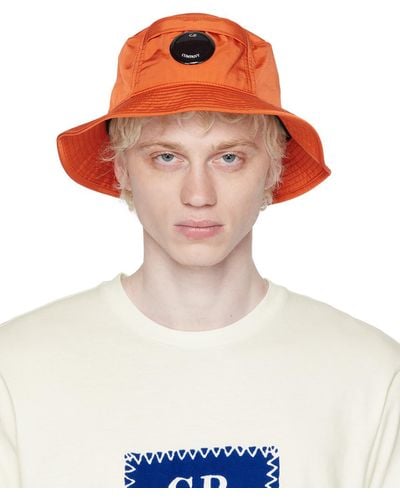 C.P. Company C.p. Company Orange Chrome-r Lens Bucket Hat - Multicolour