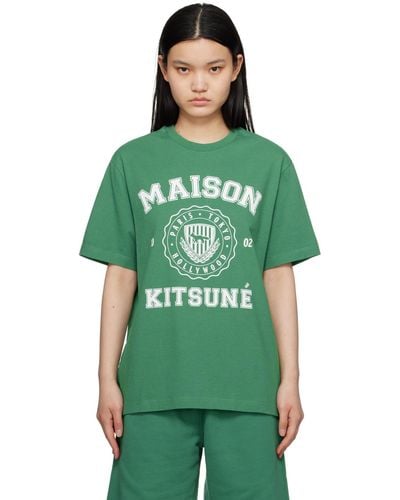 Maison Kitsuné Hotel Olympiaエディション ーン Varsity Tシャツ - グリーン