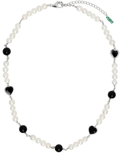 Veert Ssense Exclusive Heart Pearl Necklace - White