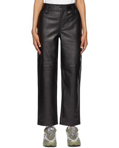 032c Leather Work Trousers - Black