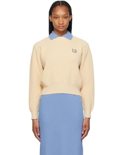 Maison Kitsuné Bold Fox Head Sweater - Blue