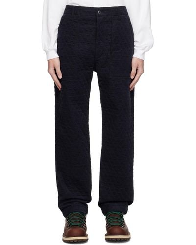 Engineered Garments Navy Fatigue Trousers - Blue