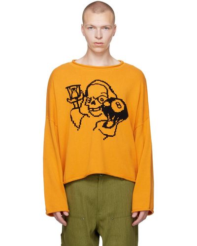 Brain Dead Tough Luck Sweatshirt - Orange