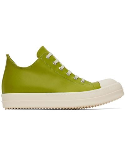 Rick Owens Luxor Low-top Leather Trainers - Green