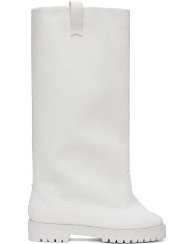 Anonymous Club Shaft Boots - White